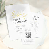 Moderne Rustikale Goldbriefe Foto Hochzeit