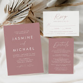 Moderne Script Dusty Rose Hochzeit Umschlag Aufkle Runder Aufkleber