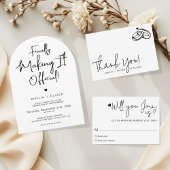Modern Script Typography | Joyful Arch Wedding Einladung