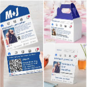Moderne Social Media Custom Message Wedding Geschenkschachtel