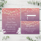 Moderne Sommersaitenleuchten Lila Gastgeschenk Hoc Runder Aufkleber (Personalisiere diese Kollektion eines unabhängigen Creators.)