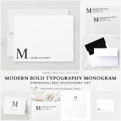 Einfache Berufliche moderne klassische Monogramm Notizblock
