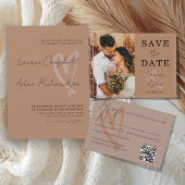 Rustic Terracotta Wedding Return Address