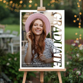 Modern Typography Graduate 2 Photo Graduation Fächer