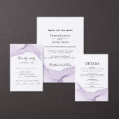 Moderne Lila Hochzeit RSVP Karte (Personalisiere diese Kollektion eines unabhängigen Creators.)