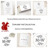 Hochzeitcouple Simple Monogram Initials Minimalist Save The Date