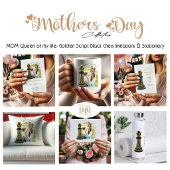 MOM Queen of my life, Golden Script Black Chess  Notizblock