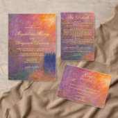 Golden Sunset Sky Monet Painting Wedding Welcome Poster (Personalisiere diese Kollektion eines unabhängigen Creators.)