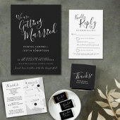 Schwarzes Foto mit einfachem Skript Save The Date
