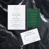Grüne Hochzeit des mit Monogramm Wappen Acryleinladungen (Personalisiere diese Kollektion eines unabhängigen Creators.)