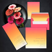Mood Gradient Wedding Details Hot Summer ID741 Begleitkarte
