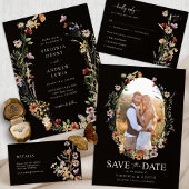 Boho Black Welcome Wedding Poster