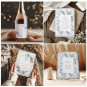 Winter Blue Elegantes Blumengebirge Brautparty lad