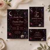 Düster Hochzeit Himmlische Botanik Save The Date