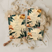 Moody Copper Botanical Wedding Save The Date