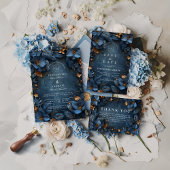 Moody Copper Floral Wedding Einladung