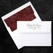 Glimmery Henna Grunge | Rich Blood Red Glam Damask Einladungsbanderole