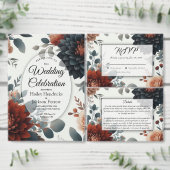 Moody Rustic Fall Florals Verlobung Dusche Einladung (Personalisiere diese Kollektion eines unabhängigen Creators.)