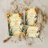 Moody Tropical Floral Wedding Einladung