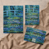 Moody Jewel Tones Monet Lily Pond Fine Art Wedding Einladung (Personalisiere diese Kollektion eines unabhängigen Creators.)