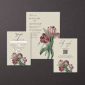 Moody Watercolor Lila Tulips Gastgeschenk Hochzeit Spielkarten (Personalisiere diese Kollektion eines unabhängigen Creators.)