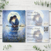 Moonlight Wedding Celestis Liebe Night Sky Thema Dankeskarte (Personalisiere diese Kollektion eines unabhängigen Creators.)