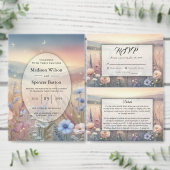 Moonlit Wildblume Whispers Wedding Einladung (Personalisiere diese Kollektion eines unabhängigen Creators.)