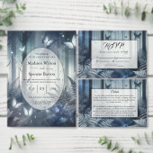 Mitternachtszauberei und Mondlicht-Wings-Hochzeit Einladung (Personalisiere diese Kollektion eines unabhängigen Creators.)