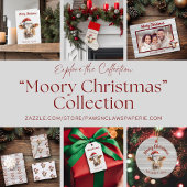 Jersey Cow Barn Wood "Moory Christmas" Große Geschenktüte