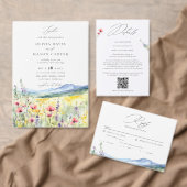 Mountain Wildflowers Meadow Modern Wedding Program (Personalisiere diese Kollektion eines unabhängigen Creators.)