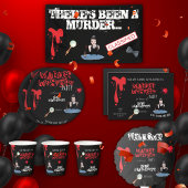 Elegantes blutiges Murder Mystery Dinner Party lus Serviette