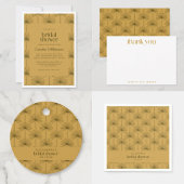 Boho Fan Palm Leaf Botanisches Senf-Brautparty Serviette