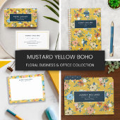 Retro-Blume Blush Yellow Blue Floral Muster Planer