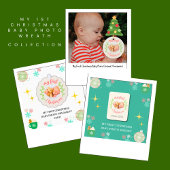 Mein 1. Weihnachtsnachtsname FOTO Wreath Geschenkt Mittlere Geschenktüte