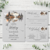 Mystic Autumn Calligraphy Wedding Invitation Einladung (Personalisiere diese Kollektion eines unabhängigen Creators.)