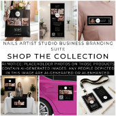 Black Nails Studio Foto Collage Messe Wandteppich