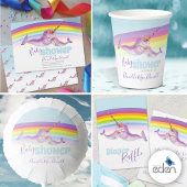 Niedliche Regenbogenbaby-Dusche Serviette
