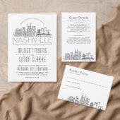 Hochzeit in Nashville | Moderner Deko Skyline Gästebuch (Personalisiere diese Kollektion eines unabhängigen Creators.)