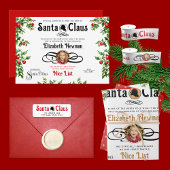Chic Red and White Lieber Santa Mistletoe Wasserfa Einladung
