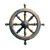 Nostalgic Bronze Vintage Ship Wheel Platzkarte