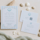 Textured Coastal Seashell Nautical Bridal Shower Einladung