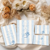 Palmenbaumhochzeit in der Hand Acryleinladungen