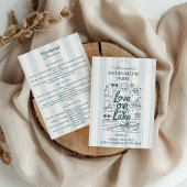 Nautical Lake Weekend Bachelorette Itinerary Einladung