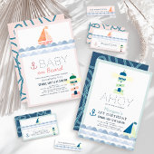 Baby on Board Nautical Blue Boy Baby Shower Serviette