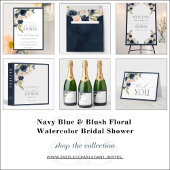 Blaue und blaue Wasserfarbe Einladung