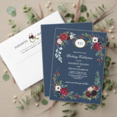 Burgunderrot | Blau | Hochzeitsprogramm für Rote F (Personalisieren Sie die Kollektion dieses unabhängigen Creators. Test)