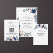Navyblaue und rosafarbene moderne Hochzeit mit Blu Flaschenöffner (Personalisiere diese Kollektion eines unabhängigen Creators.)
