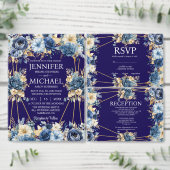 Umschließungskarte für den blauen und goldenen Emp Begleitkarte (Personalisiere diese Kollektion eines unabhängigen Creators.)