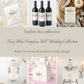 Navy Blue Pumpkin Fall in Liebe Brautparty Einladung