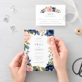 Navy Blush Gift Registry oder Wünschwell Card #NBC Begleitkarte